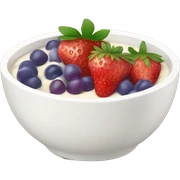 fruit yogurt bowl with strawberries and grapes sticker
