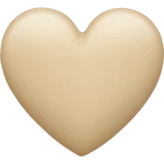 Beige heart  sticker
