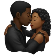 black kissing black sticker