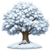 snowy tree sticker
