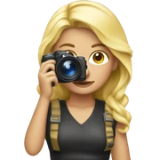 blonde photographer sticker