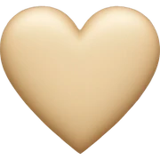 beige heart sticker