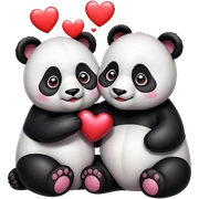 Panda in love  sticker