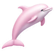 Light pink dolphin sticker