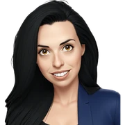 smiling girl with black hair sticker