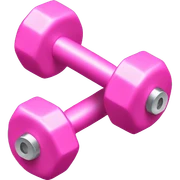 Pink dumbbell sticker