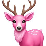 Pink deer  sticker