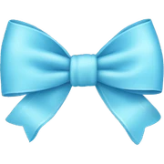 light blue bow sticker