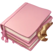 Aesthetic light pink book sticker