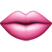 Pink kissy lips sticker