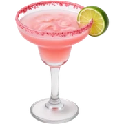 light pink margarita in a sugar-rimmed margarita glass sticker
