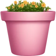 pink flower pot sticker