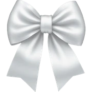 white satin bow sticker