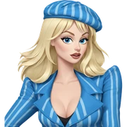 blonde girl with blue eyes sticker