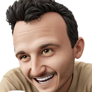 smiling portrait of a guy sticker