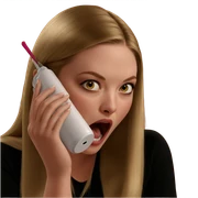 blonde girl with open mouth sticker