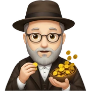 Rabbi picking up pennies  sticker