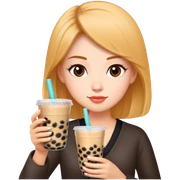🎀👱🏻‍♀️🧋 sticker