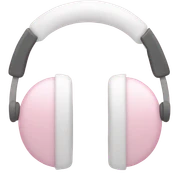 a pair light pink and white winter earmuffs sticker