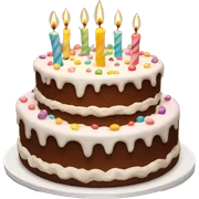 Happy birthday cake sticker