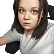 realistic portrait of girl sticker