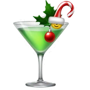 Christmas martini sticker