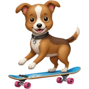 Cachorro andando de skate sticker