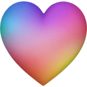 Rainbow heart sticker