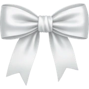 white satin bow sticker