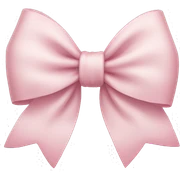 Light pink bow sticker