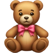 Teddy bear with bow sticker