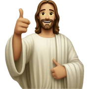 Jesus Christ Thumb up sticker