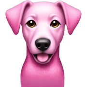 Pink glitter dog sticker