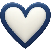 Navy blue heart sticker