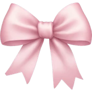 light pink ribbon bow sticker