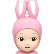 cute girl in rabbit costume sticker