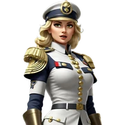 blonde soldier in military uniform sticker