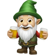 Drunk gnome sticker
