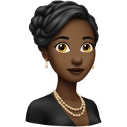 Elegant black girl sticker