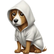 Dog wearing a hoodie  sticker