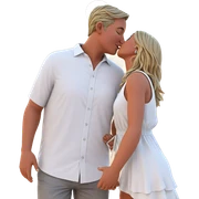 romantic sunset ocean kiss sticker