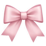 light pink ribbon bow sticker