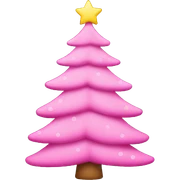 Pink Christmas tree  sticker