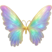 Iridescent fairy wings sticker