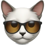 Cat with sunglasses sticker