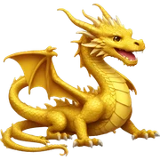 Gold dragon sticker