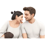happy couple enjoying outdoors sticker