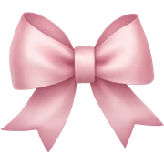 light pink ribbon bow sticker