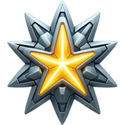 Futuristic technological star sticker