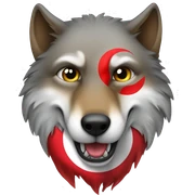 Wolf with Turkish flag on it sticker